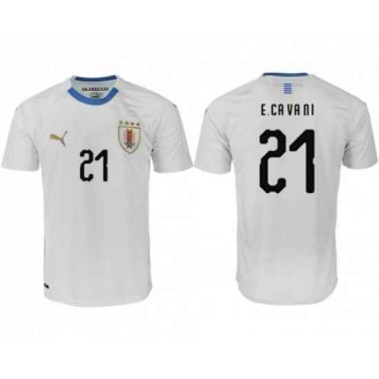 Uruguay #21 E.Cavani Home Soccer Country Jersey
